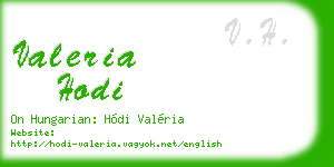 valeria hodi business card